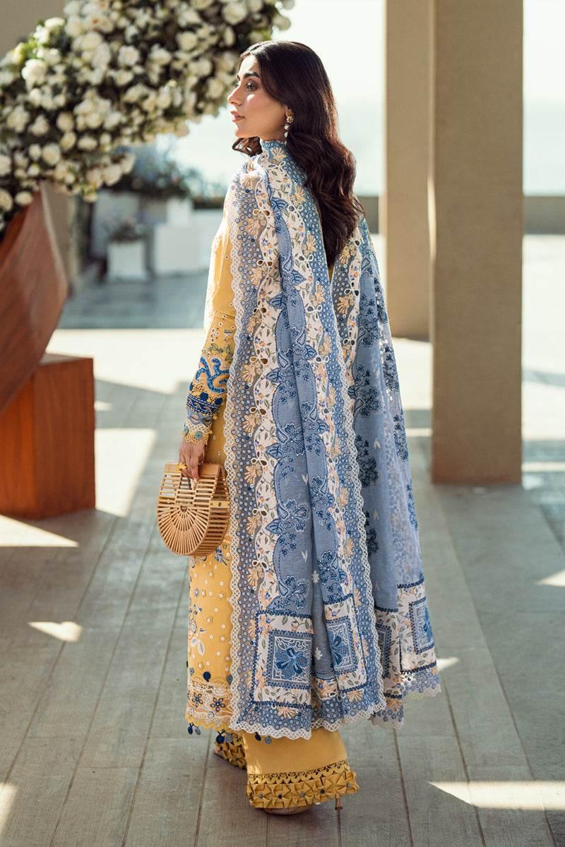QALAMKAR LAWN UNSTITCHED EMB 3PC - City Cloth House