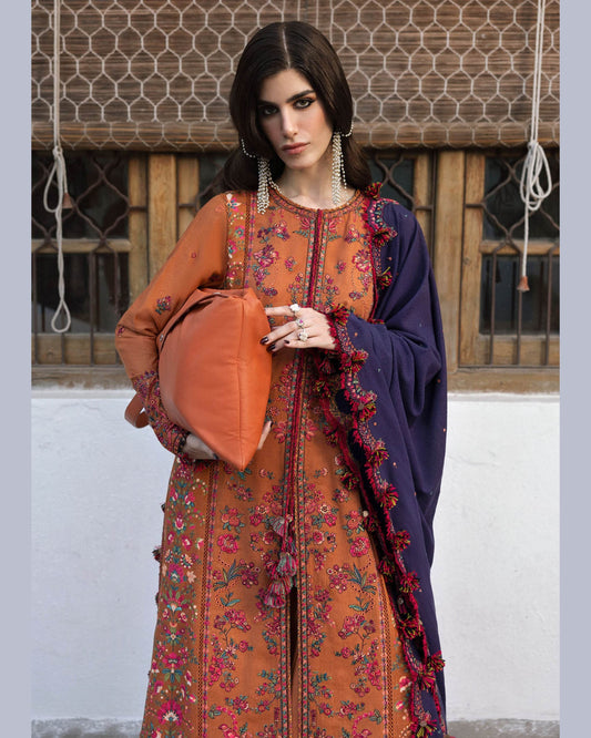 HUSSNAIN REHAR LAWN UNSTITCHED EMB 3PC - City Cloth House