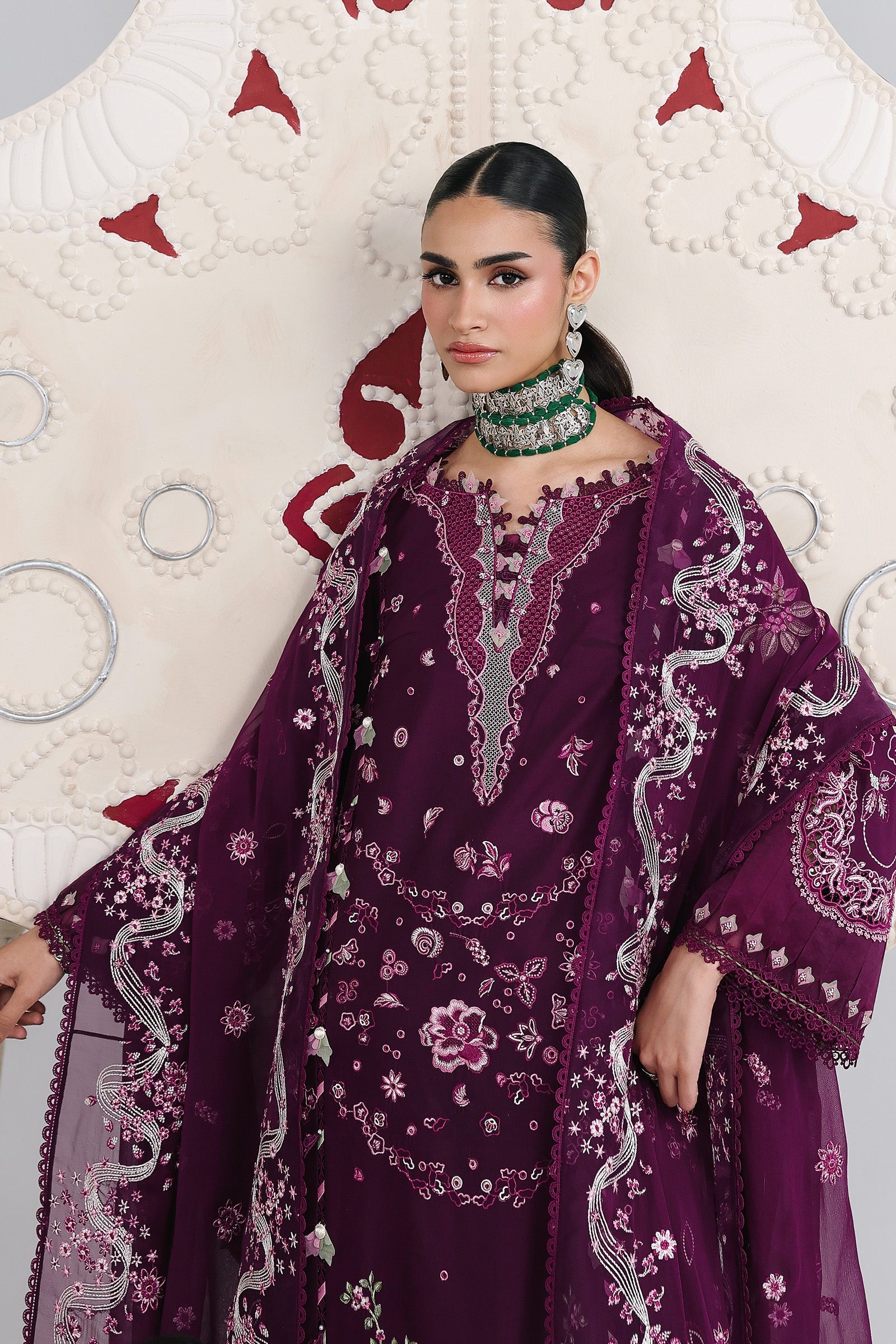 QALAMKAR LAWN LUXURY UNSTITCHED TRESA EMB 3PC