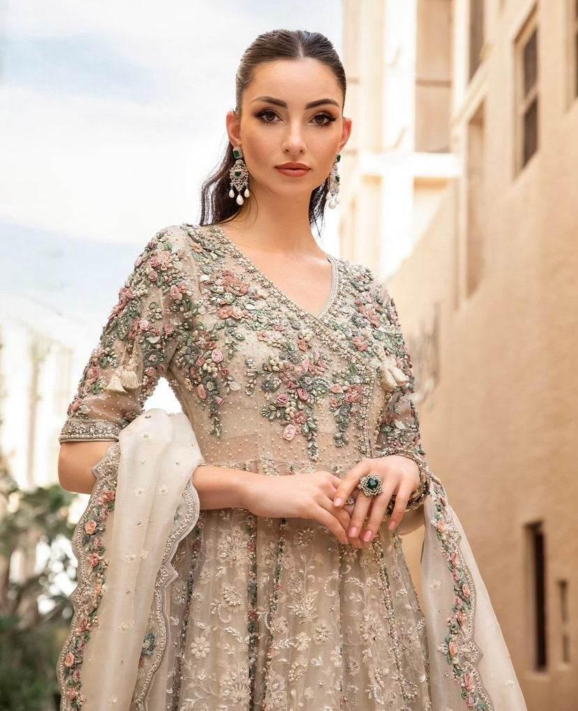 MARIA.B ORGANZA UNSTITCHED EMB MAXI - City Cloth House