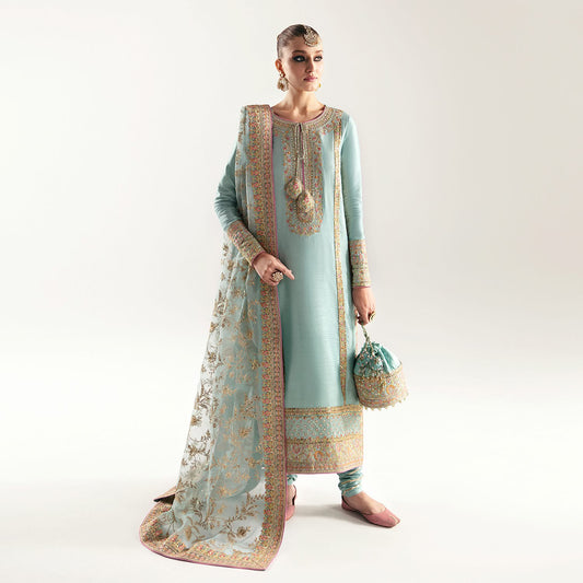 KANWAL MALIK RAW SILK UNSTITCHED EMB SUIT