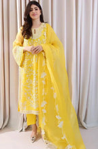 MARIA.B LAWN LUXURY UNSTITCHED EMB 3PC - City Cloth House