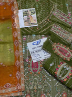 AHMAD SULTAN ORGANZA UNSTITCHED EMB MAXI - City Cloth House