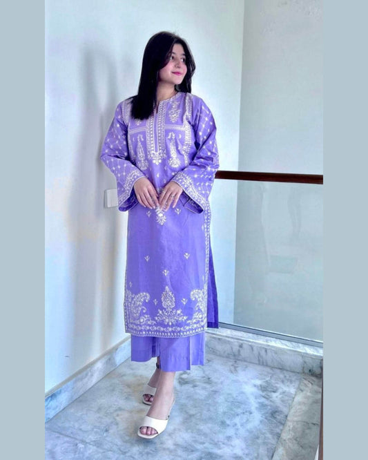 BAREEZE LAWN PREMIUM UNSTICH EMB 2PC - City Cloth House