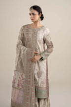 MARIA.B RAW SILK UNSTITCHED EMB SP-06 SUIT - City Cloth House