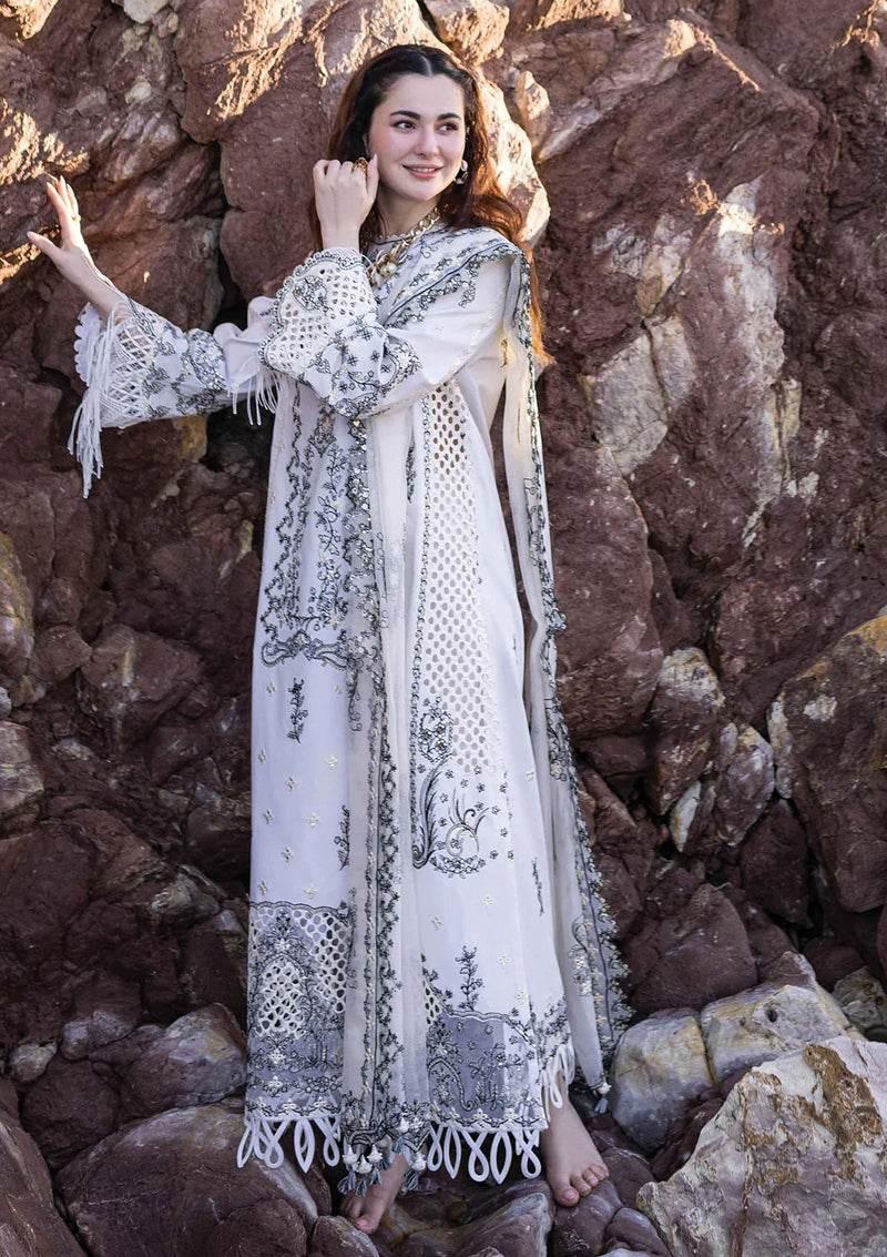 QALAMKAR LAWN UNSTITCH EMB 3PC SAHIL KINARE FIZA - City Cloth House