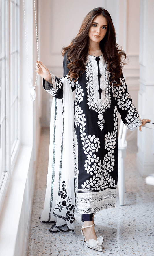 ZARKASHA LAWN PREMIUM UNSTICHED EMB 3PC - City Cloth House
