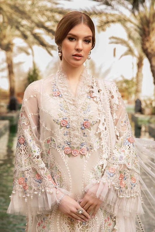 MARIA.B LAWN UNSTITCH EMB 3PC (D-2405-A) - City Cloth House