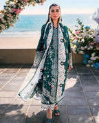 QALAMKAR LAWN LUXURY UNSTITCHED EMB 3PC - City Cloth House