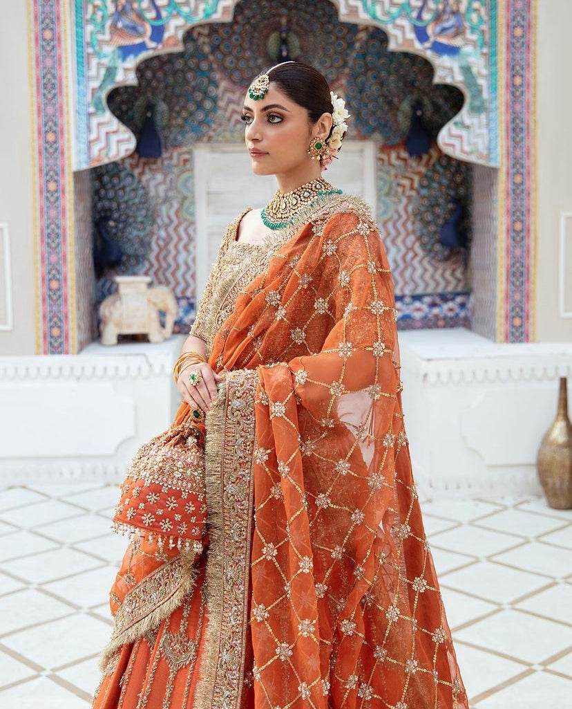 KANWAL MALIK ORGANZA UNSTITCHED EMB MAXI - City Cloth House