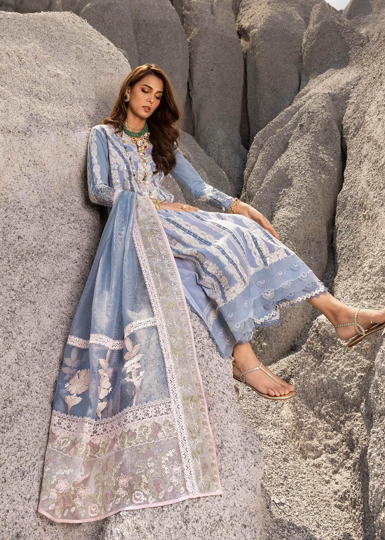 SAIRA*SHAKIRA LAWN UNSTITCHED EMB 3PC - City Cloth House