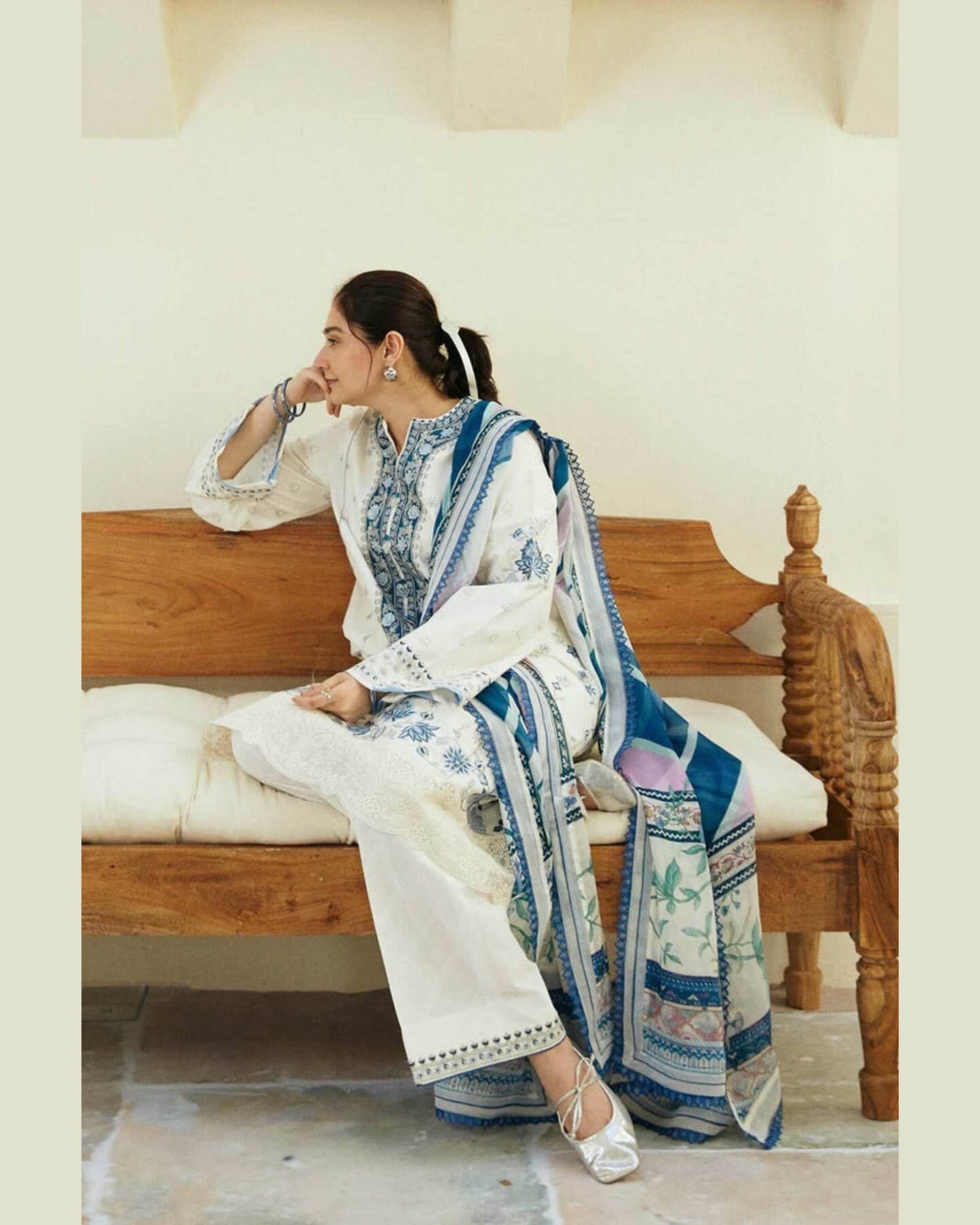 ZARA SHAHJAHAN LAWN UNSTITCHED EMB 3PC - City Cloth House