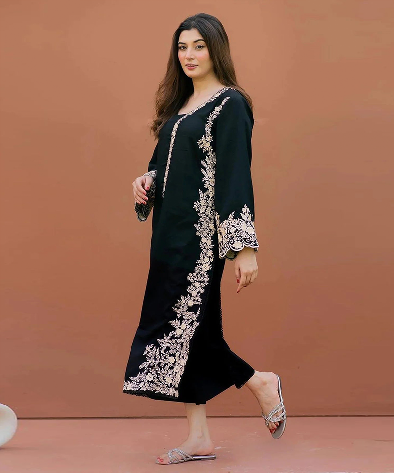 CITY FABRICS LAWN UNSTITCHED EMB 2PC