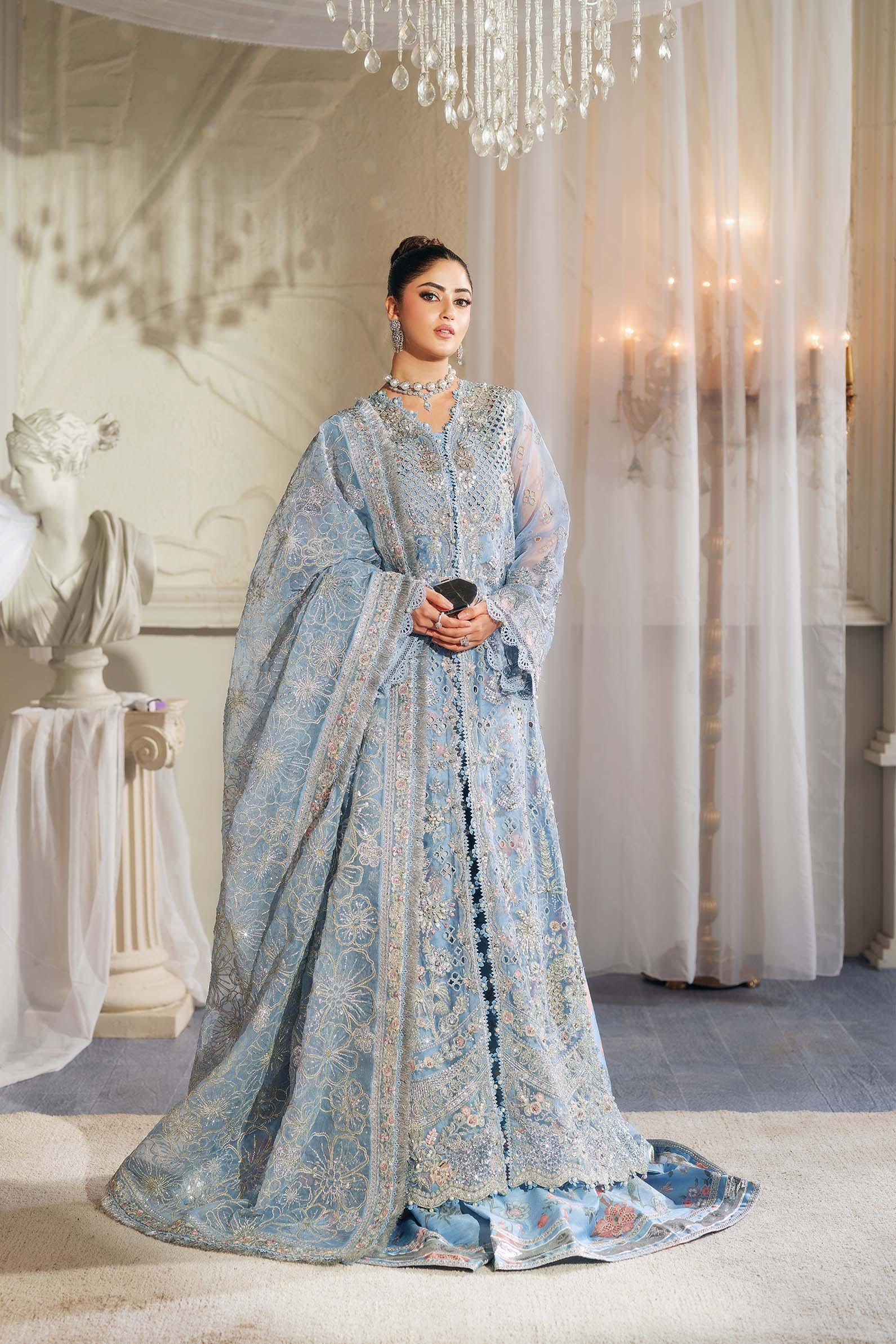 MARYAM HUSSAIN ORGANZA UNSTITCHED EMB ZURI SUIT - City Cloth House