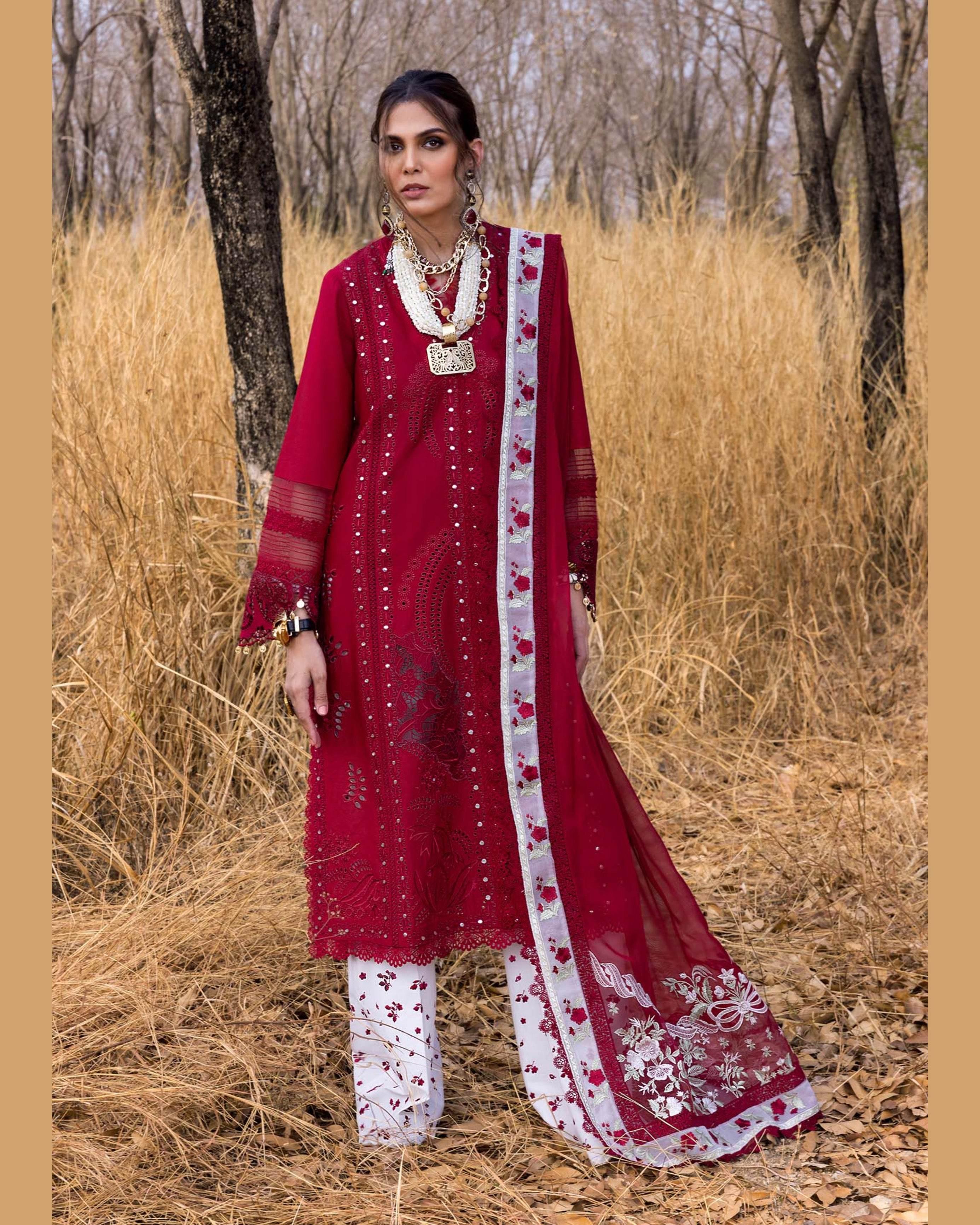 SAIRA*SHAKIRA LAWN UNSTITCHED EMB 3PC SHAMS-A - City Cloth House