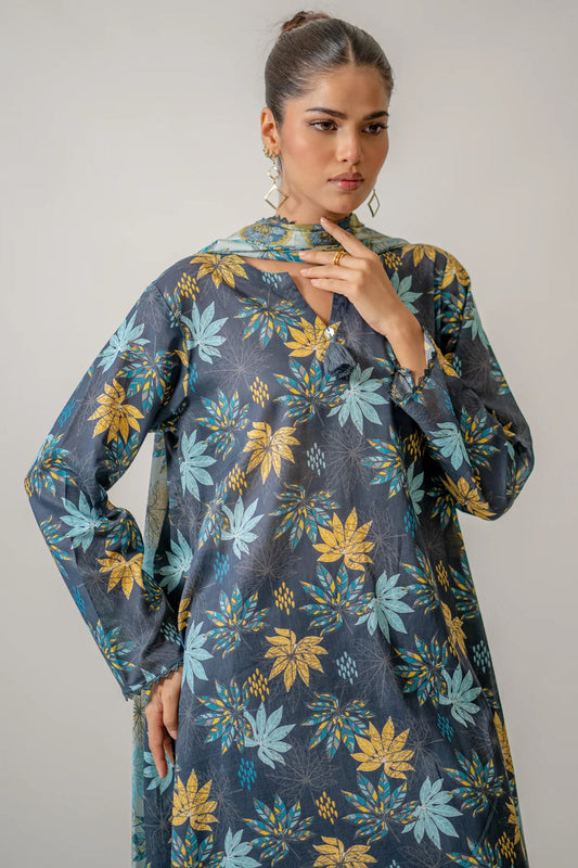 NISHAT KHADDAR UNSTITCHED PRINTED 3PC