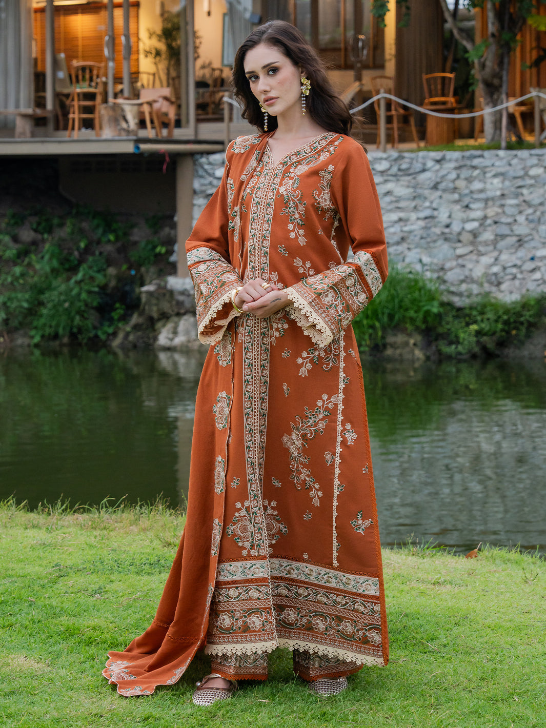 Amber | Emb Unstitched Dhanak 3pc