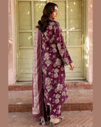 BAROQUE LAWN PRINTED UNSTICH 3PC - City Cloth House