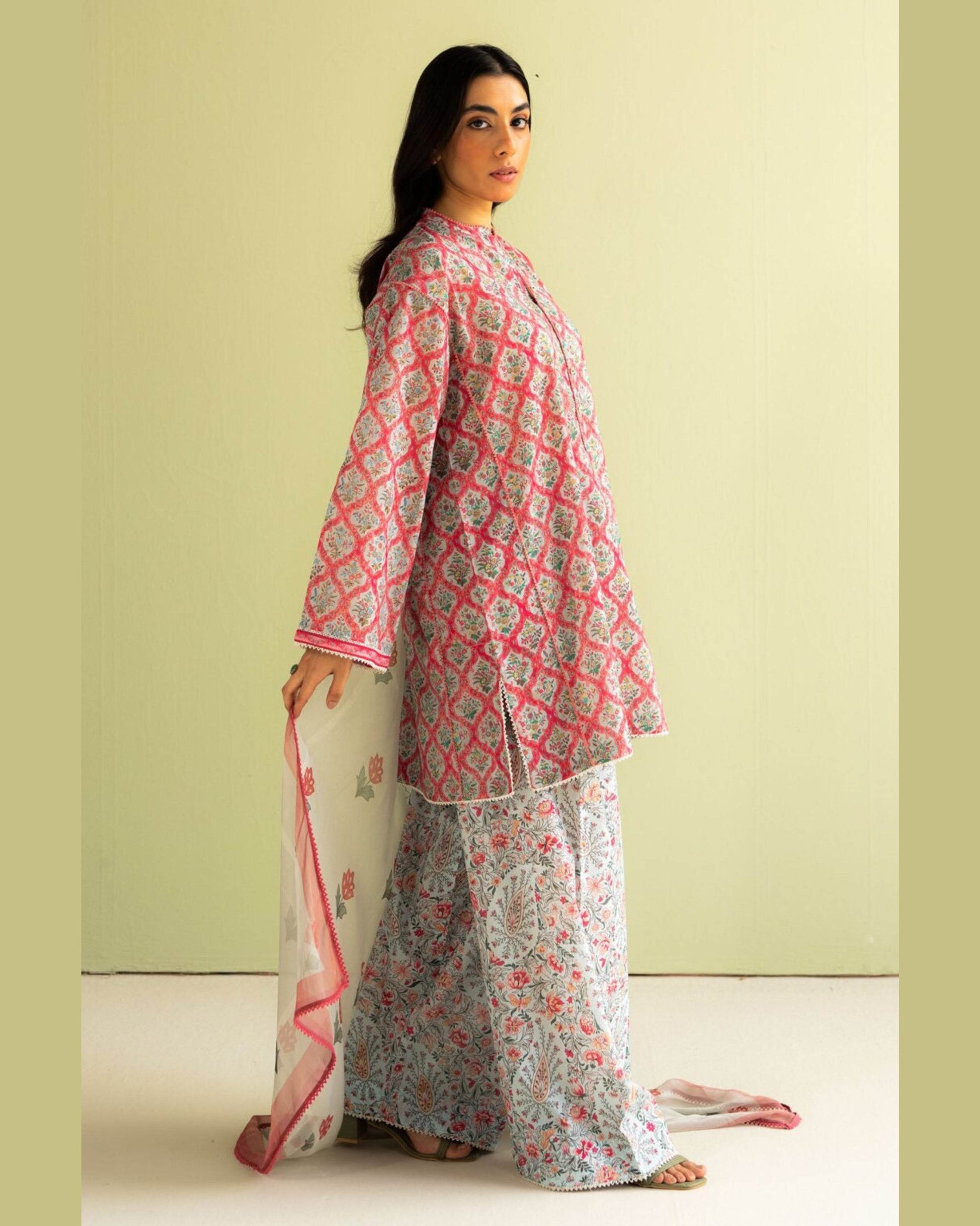 COCO LAWN PRINTED UNSTICH 3PC - City Cloth House
