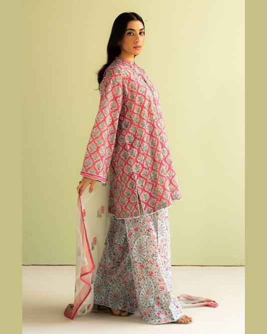 COCO LAWN PRINTED UNSTICH 3PC - City Cloth House