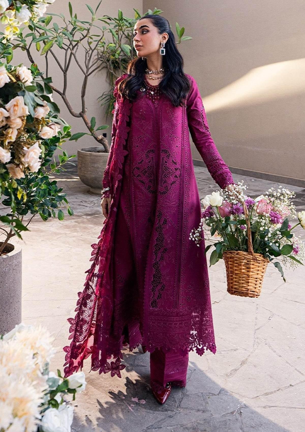 QALAMKAR LAWN UNSTITCHED EMB 3PC - City Cloth House