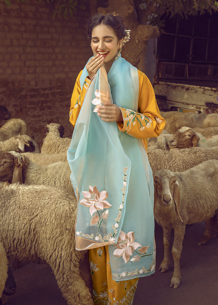 Rawaan | Emb Unstitched Raw silk 2pc