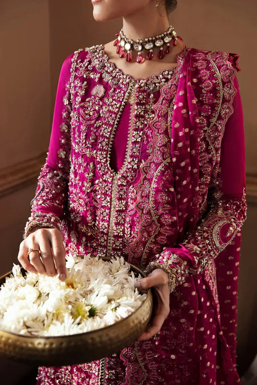 SORAYA ORGANZA UNSTITCHED EMB RAIZEL SUIT - City Cloth House