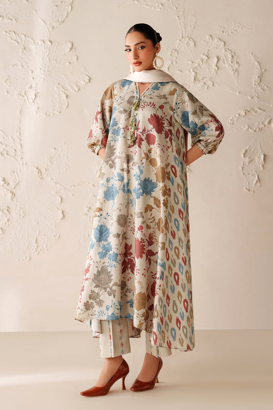 BAROQUE LINEN PRINTED UNSTICHED 3PC