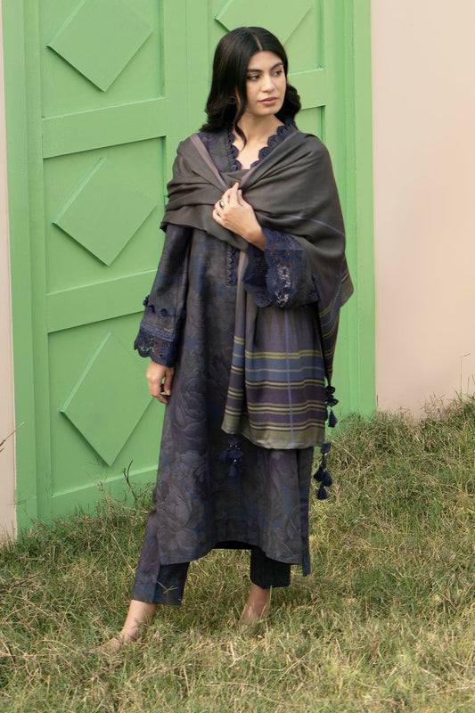 BAROQUE DHANAK PRINTED UNSTICHED 3PC