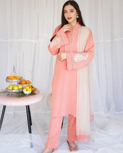 AISLING LAWN PREMIUM UNSTICH EMB 3PC - City Cloth House