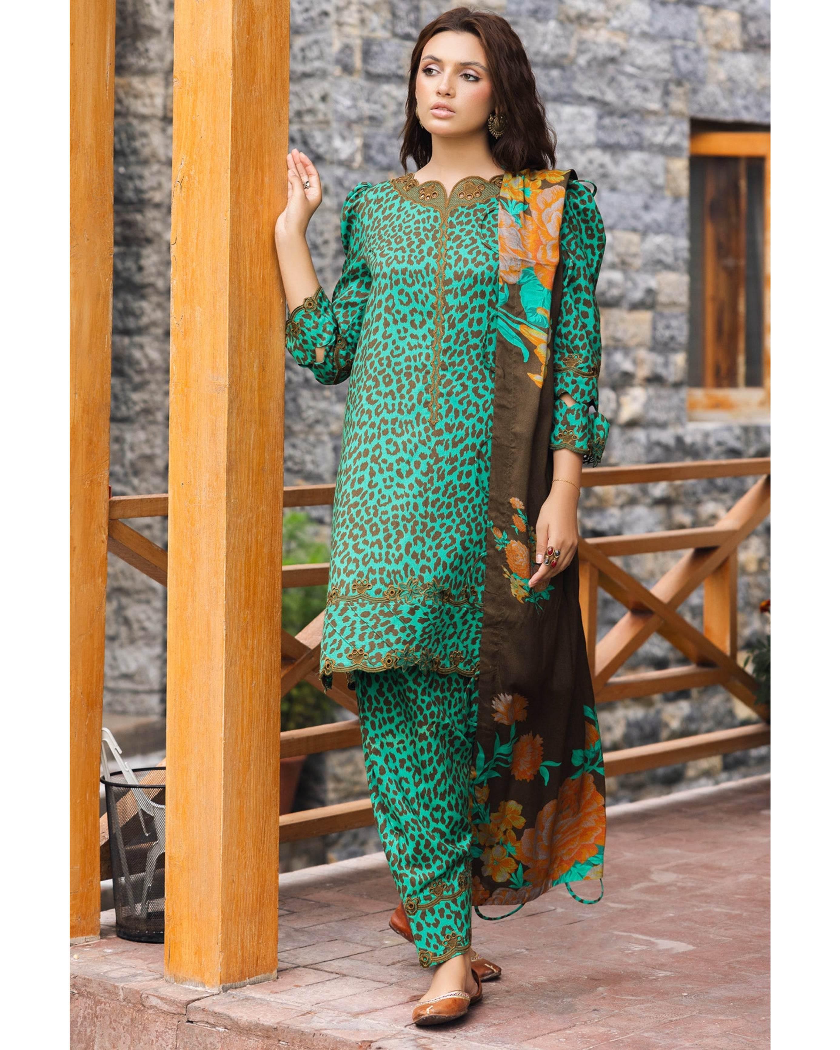 CHARIZMA LAWN PRINTED UNSTICH 3PC - City Cloth House