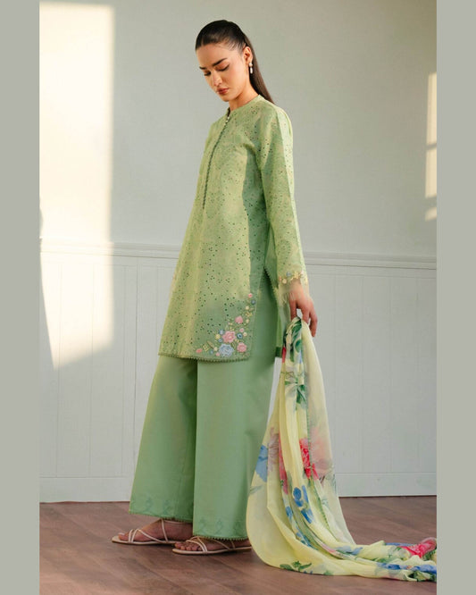 ZARA SHAHJAHAN LAWN UNSTITCHED EMB 3PC - City Cloth House