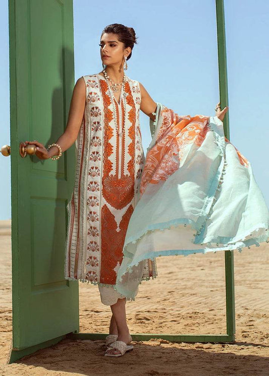MARIA.B LAWN UNSTICH EMB 3PC 22’ (D#1-A) - City Cloth House