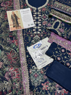 BAROQUE RAW SILK UNSTITCHED EMB SUIT - City Cloth House