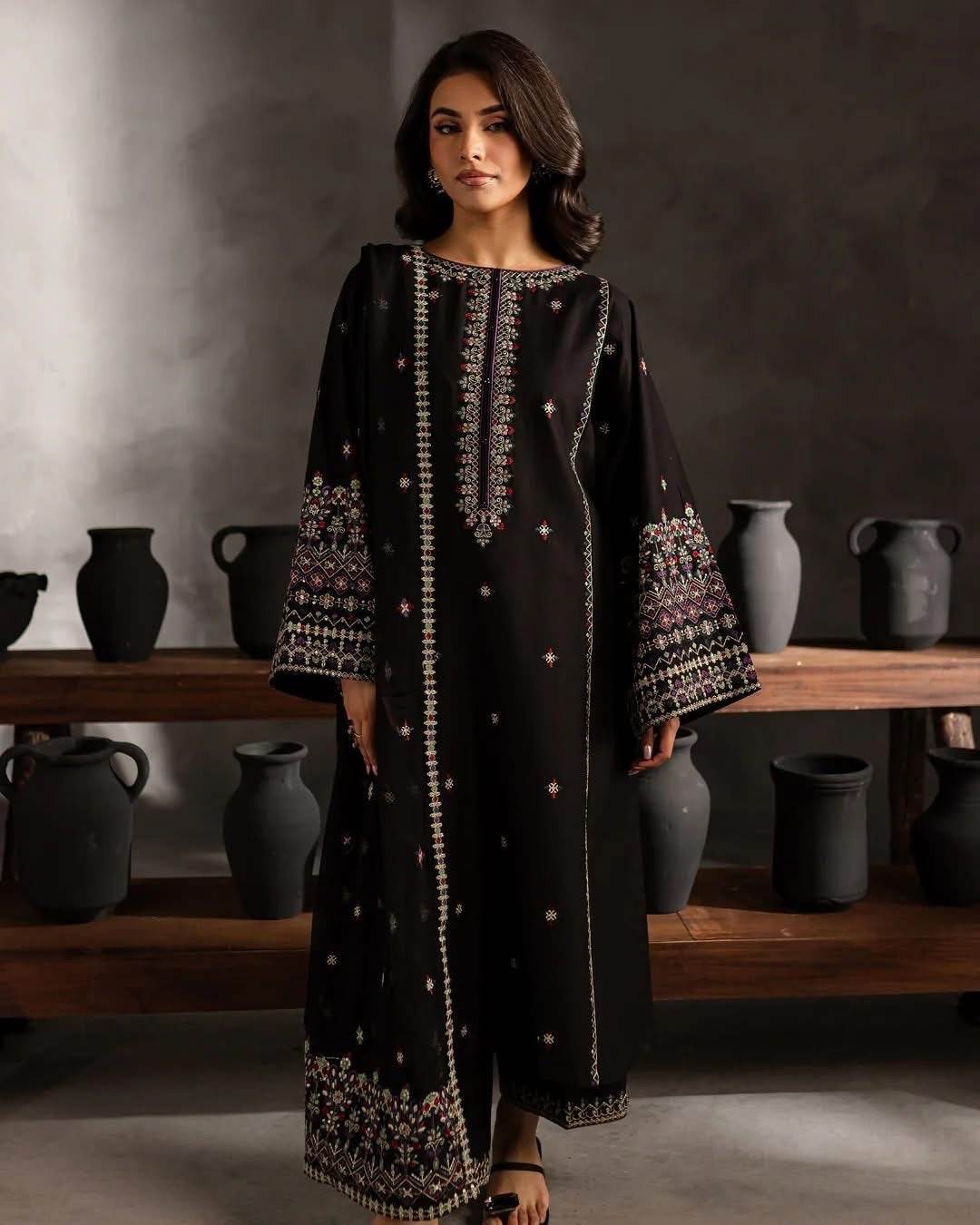 BATIK LAWN LUXURY UNSTITCHED EMB 3PC - City Cloth House
