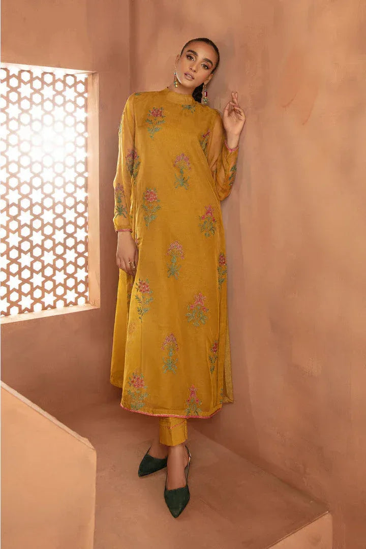 MARIA.B ORGANZA UNSTITCHED EMB 2PC - City Cloth House