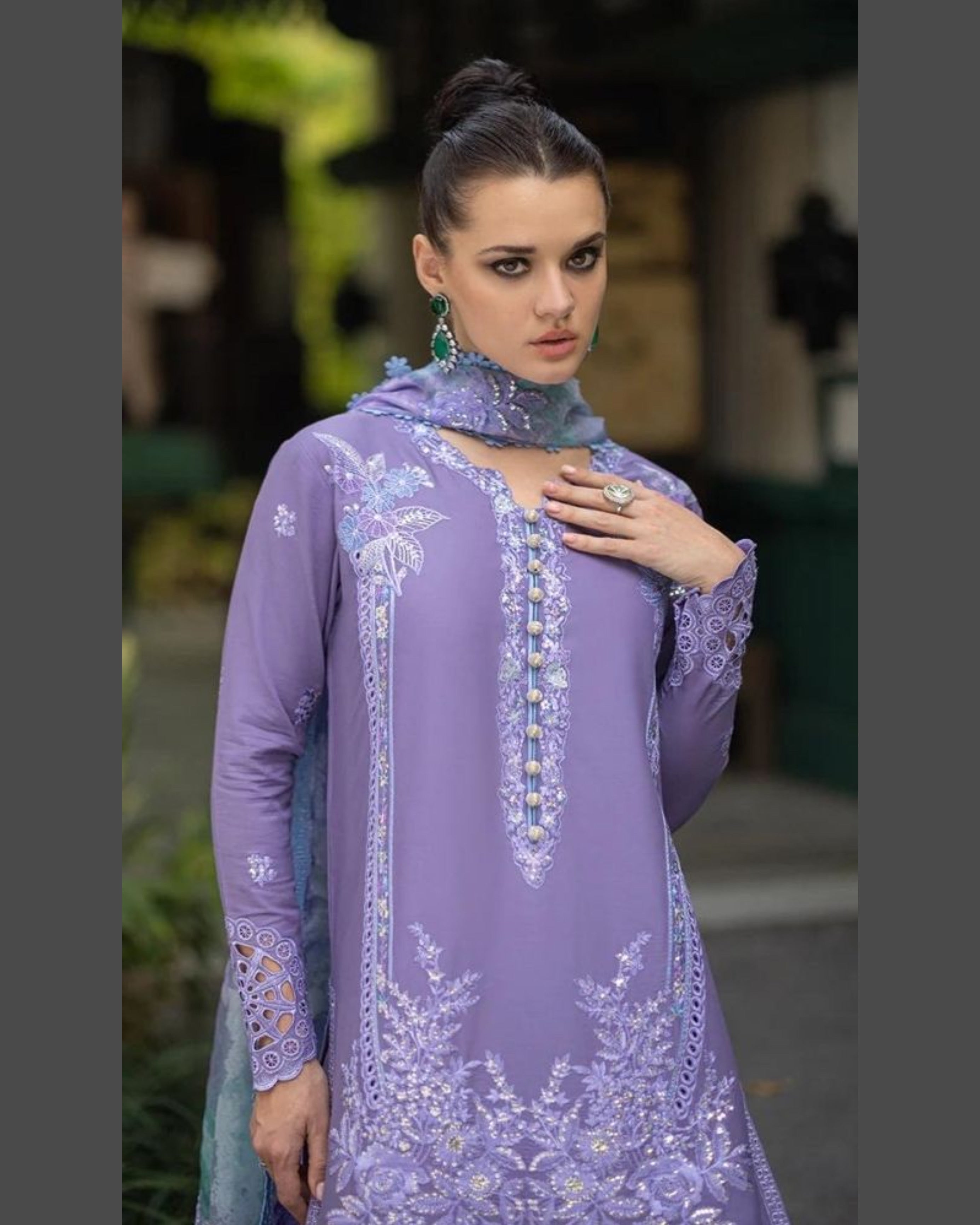 MUSHQ LAWN UNSTITCHED EMB 3PC