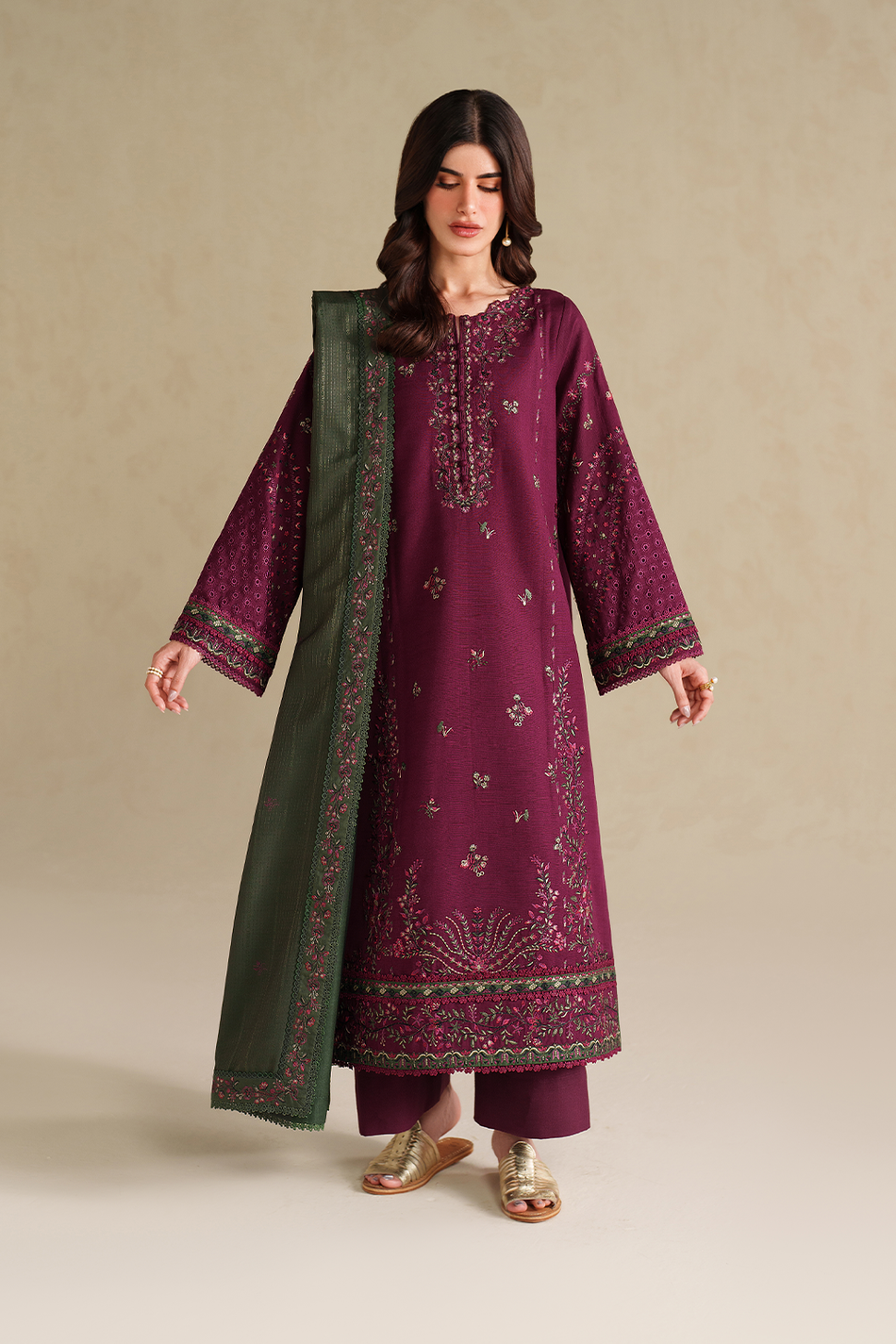 Zariya | Emb Unstitched Dhanak 3pc