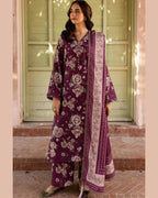 BAROQUE LAWN PRINTED UNSTICH 3PC - City Cloth House