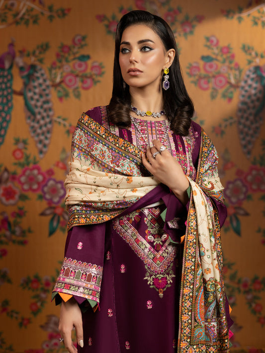 FAIZA FAISAL DHANAK UNSTITCHED EMB 3PC