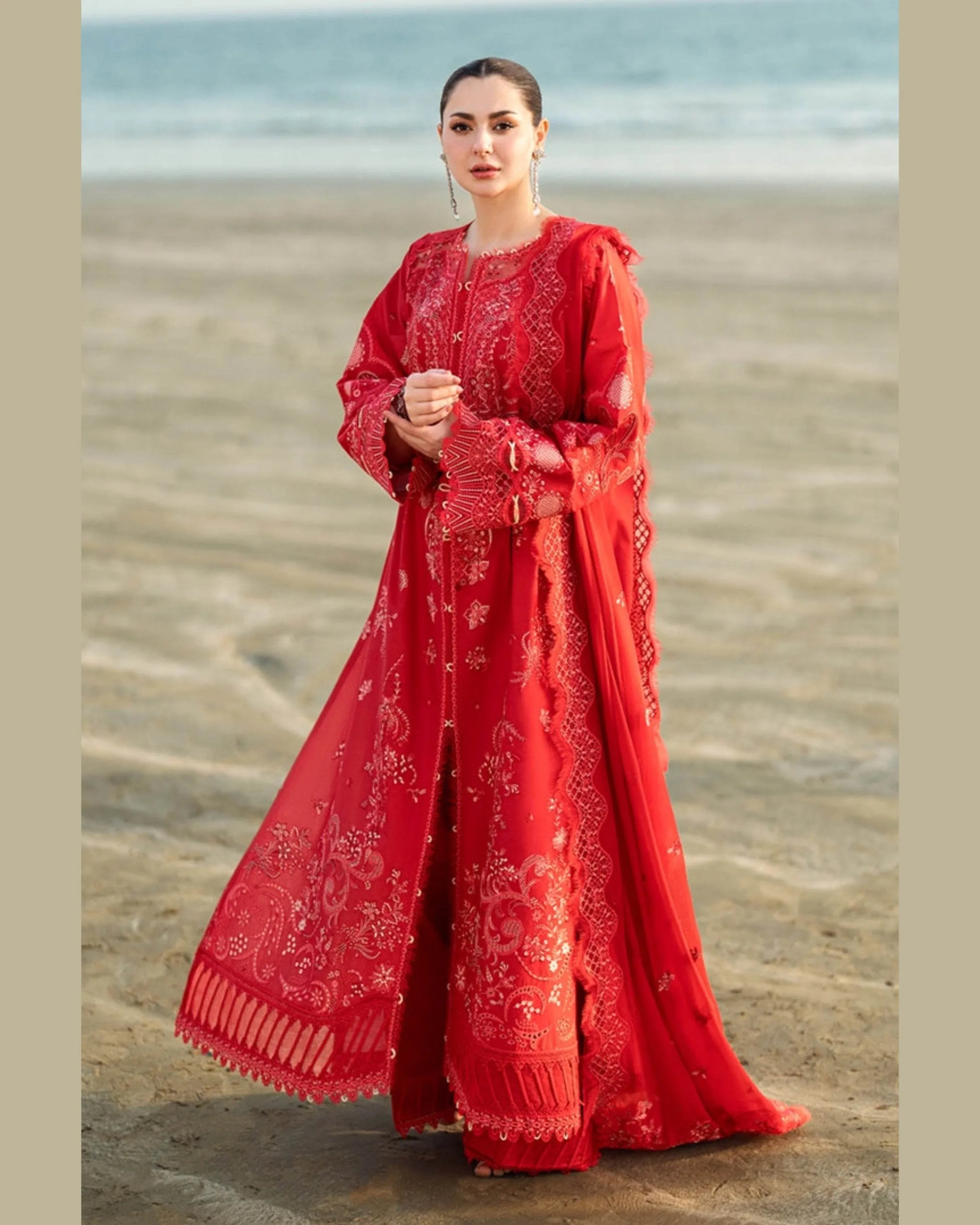 QALAMKAR LAWN UNSTITCHED EMB 3PC - City Cloth House