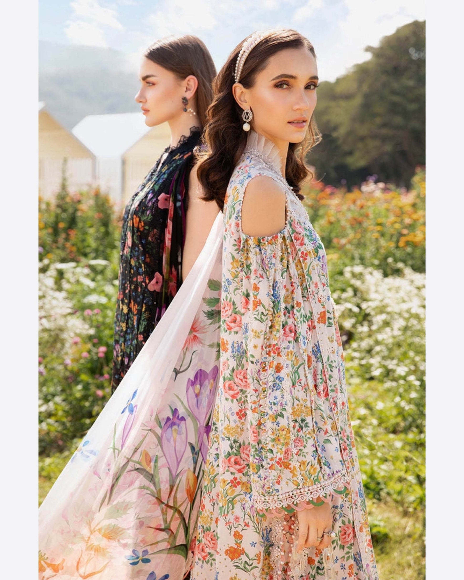 MARIA.B LAWN LUXURY UNSTICH PRINTED 3PC - City Cloth House