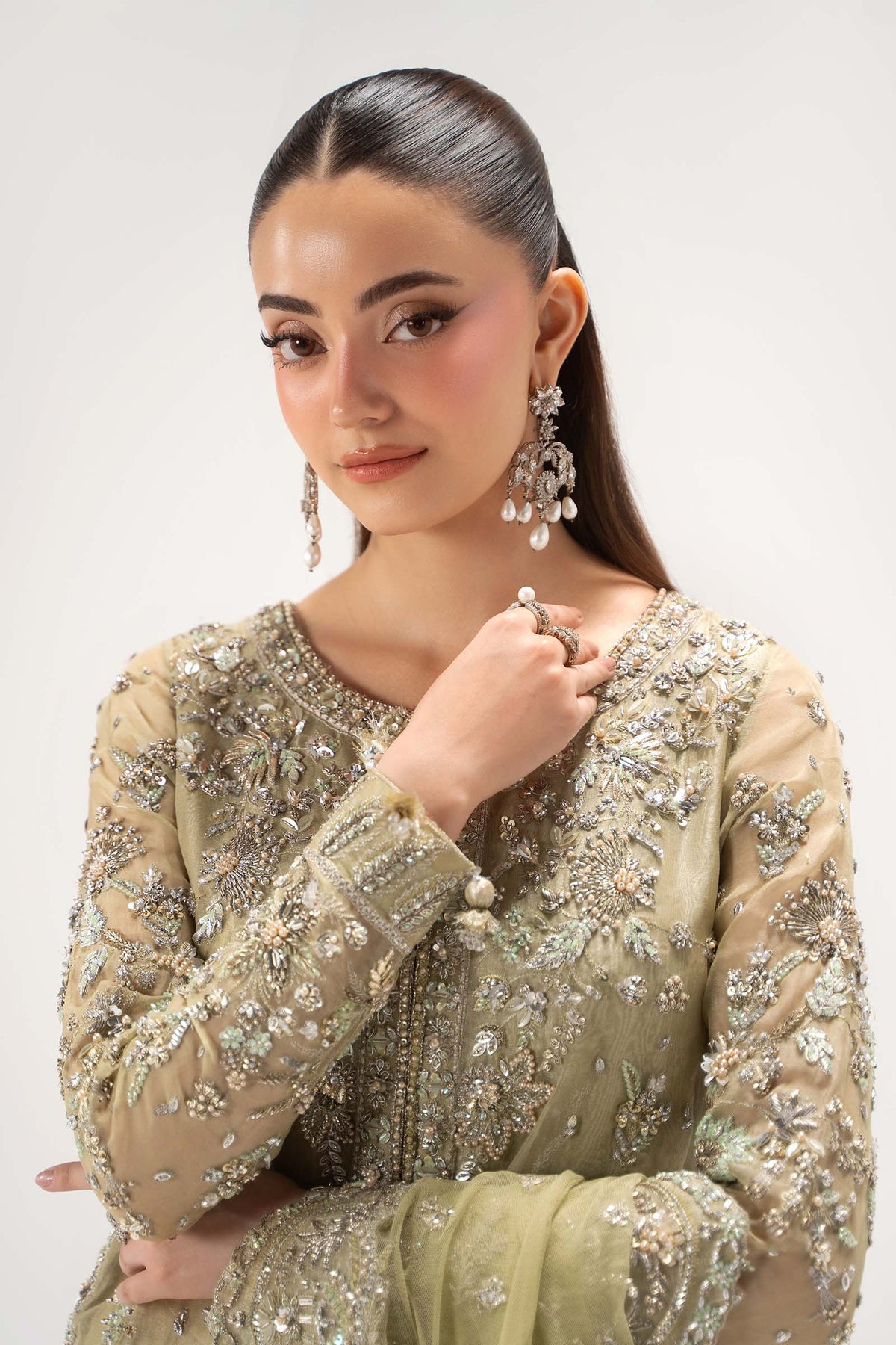 MARIA.B NET UNSTITCHED EMB MAXI