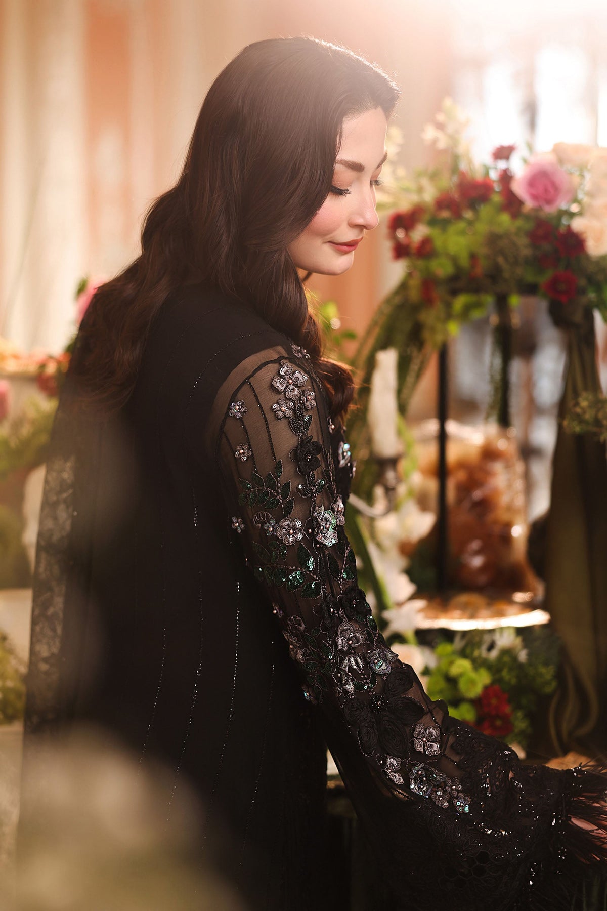MARIA.B CHIFFON UNSTITCHED EMB D-4 SUIT