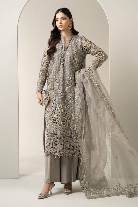MARIA.B ORGANZA UNSTITCHED EMB SUIT (BDS-30-D6)