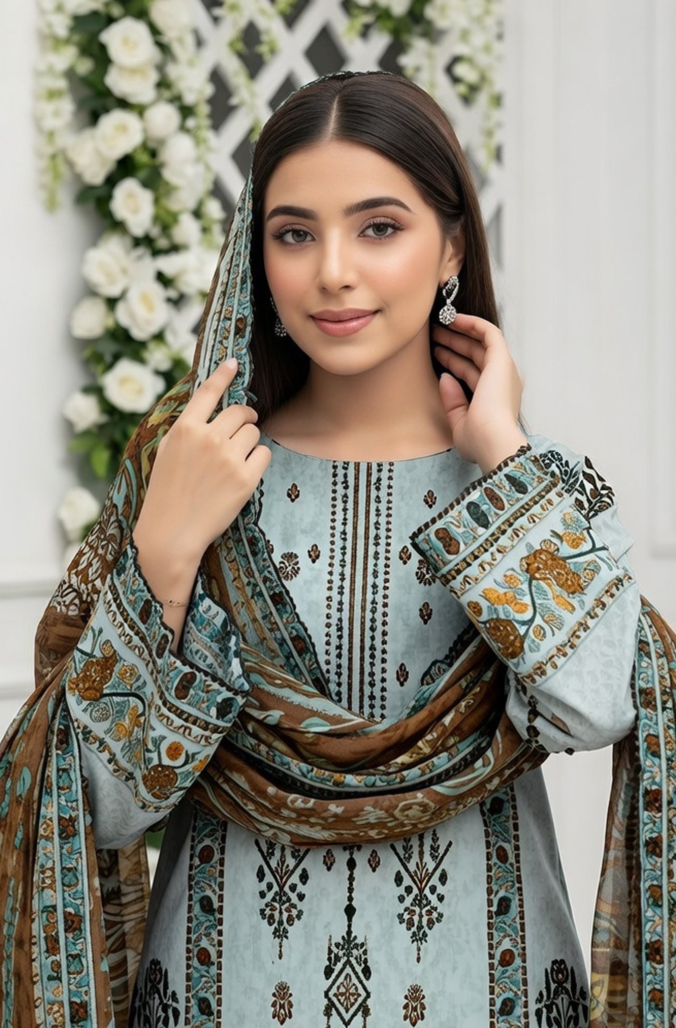 MIRAAL LAWN PRINTED UNSTICH VOL-2 3PC