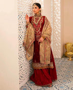 MARIA.B VELVET UNSTICHED EMB 3PC - City Cloth House