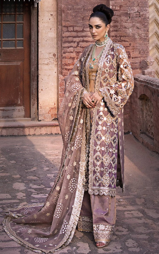 MNR KHAADI NET UNSTITCHED EMB SUIT