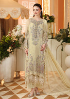MARIA.B CHIFFON UNSTITCHED EMB D-8 SUIT