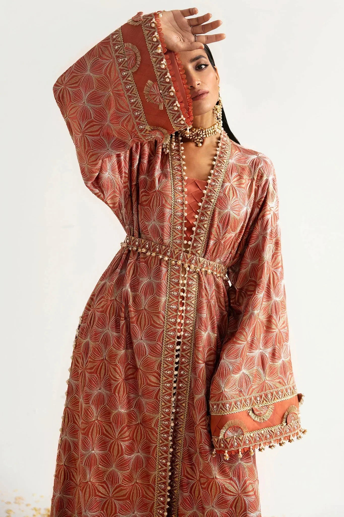 ELAN COTTON NET UNSTITCHED EMB SUIT - City Cloth House